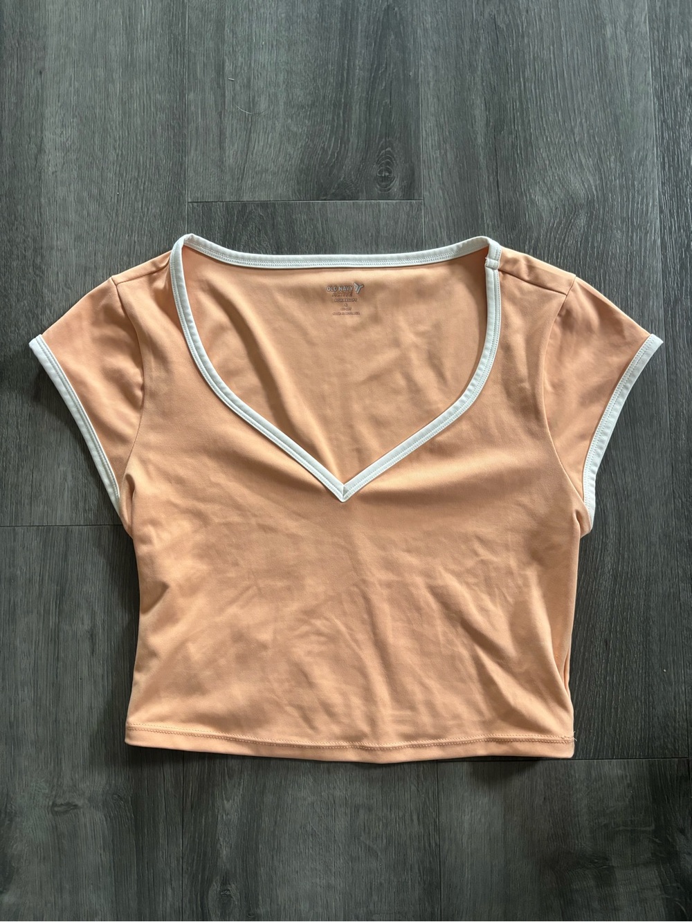Old Navy Active Orange and White Athletic Shirt